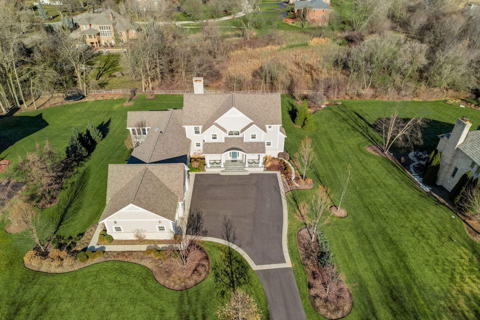 20940 West Summit Drive Kildeer, IL 60047 - Photo 57 of 62 an aerial view of a house with backyard