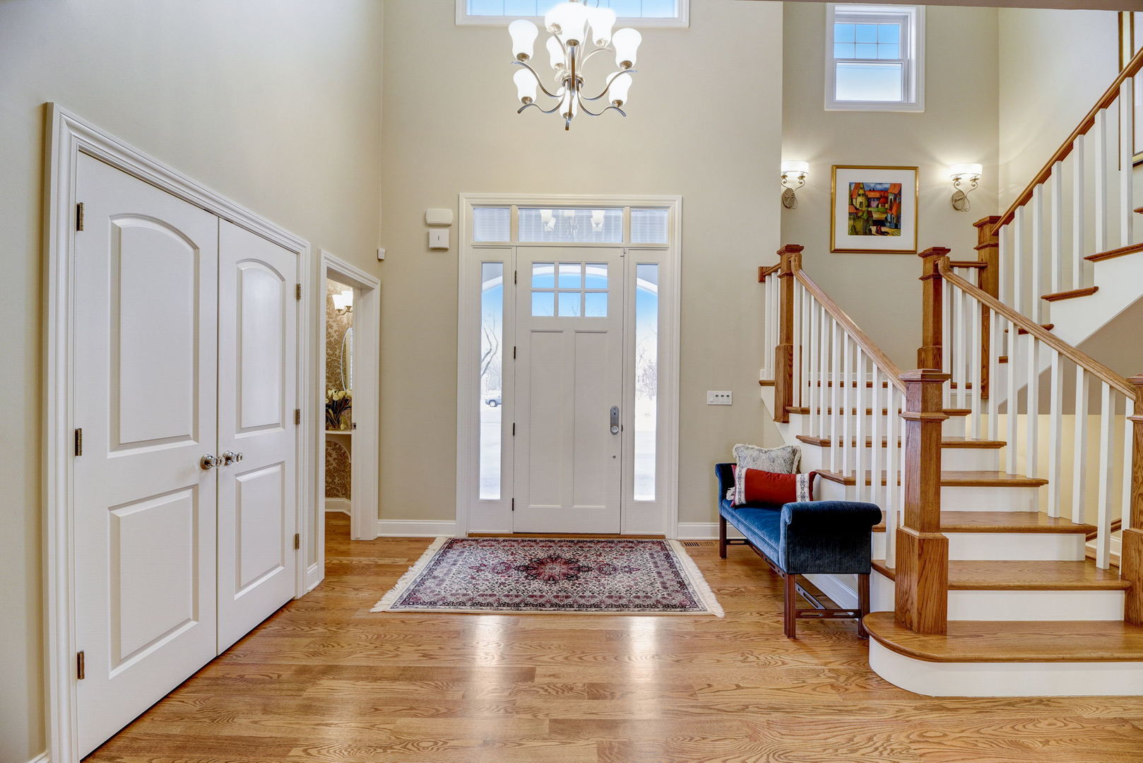 20940 West Summit Drive Kildeer, IL 60047 - Photo 7 of 62 a view of entryway and hall with wooden floor