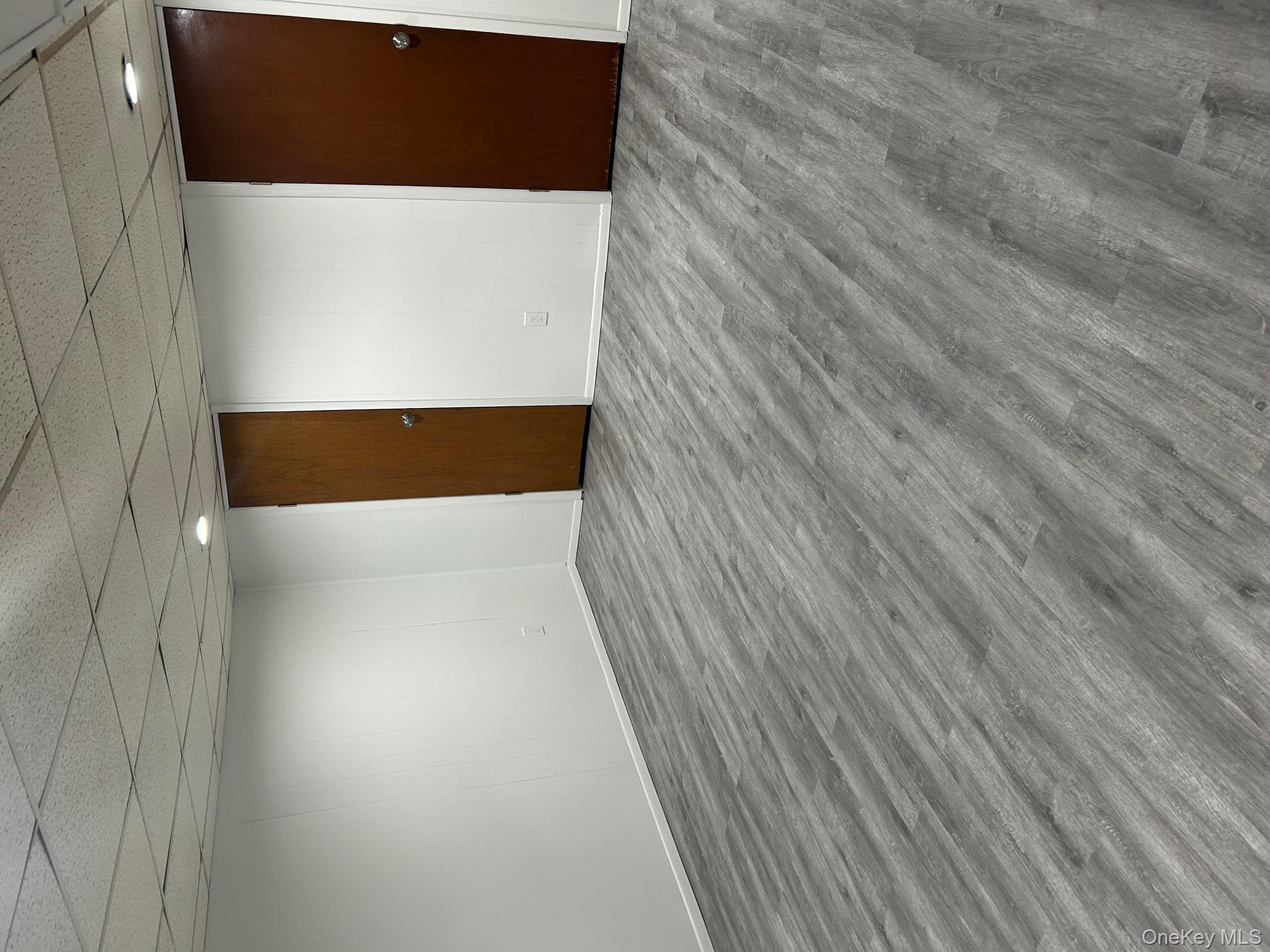 676 Front Street, Unit F Hempstead, NY 11550 - Photo 11 of 19 Finished below grade area featuring a paneled ceiling and wood finished floors