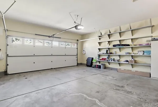 a view of a garage room