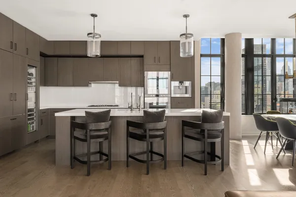 a view of kitchen with breakfast area