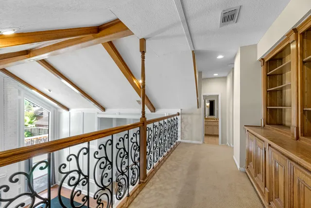 a view of hallway with stairs