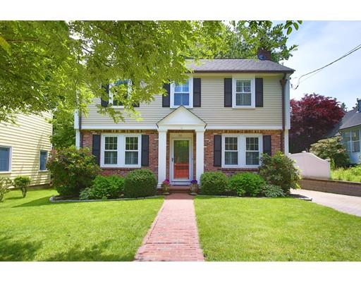 60 Arapahoe Road Newton, MA 02465 - Photo 1 of 13 a front view of a house with garden