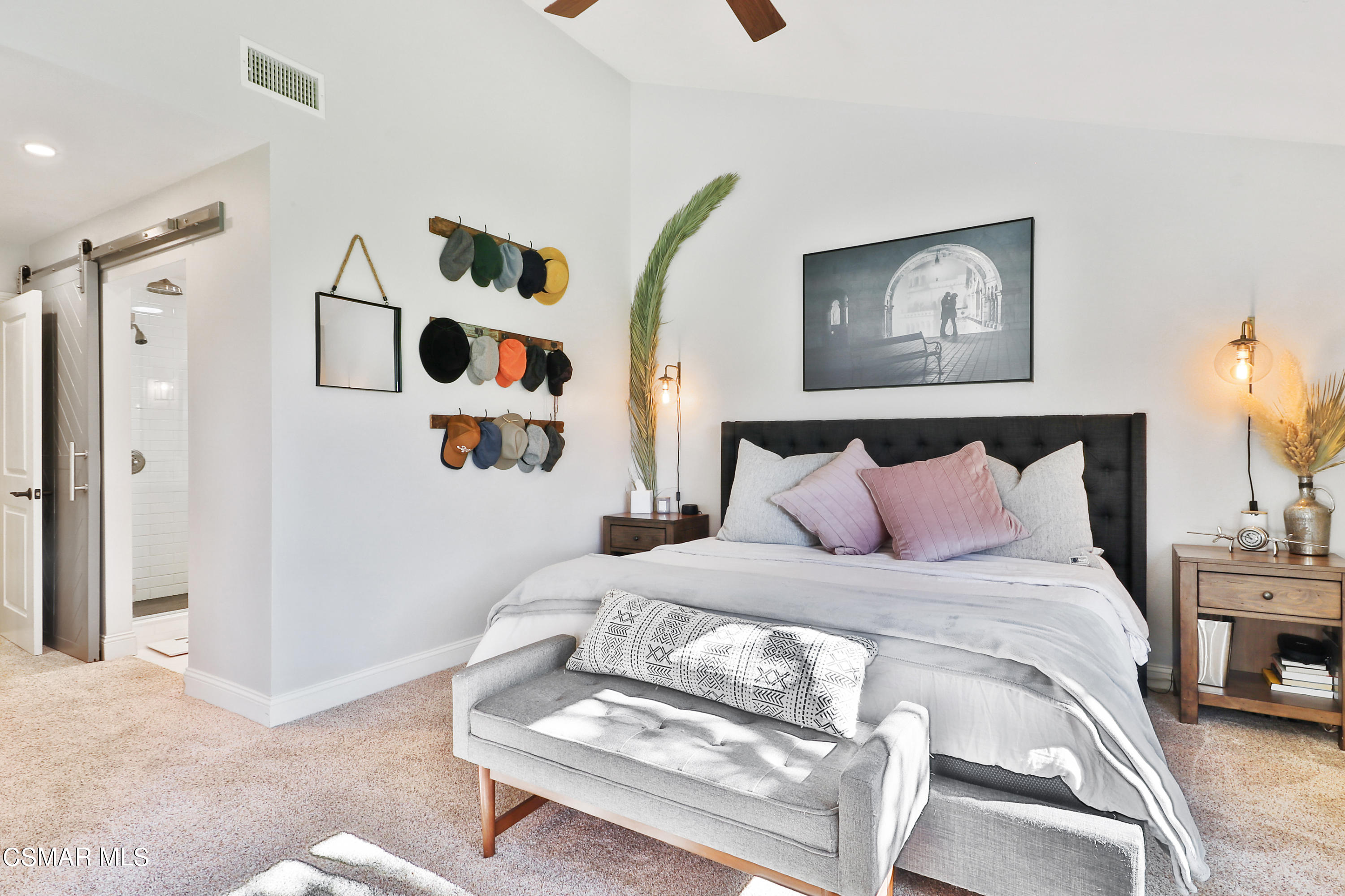 5938 Serena Street Simi Valley, CA 93063 - Photo 31 of 76 a bedroom with a bed and a painting on the wall