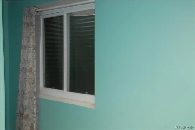 a view of a wooden door