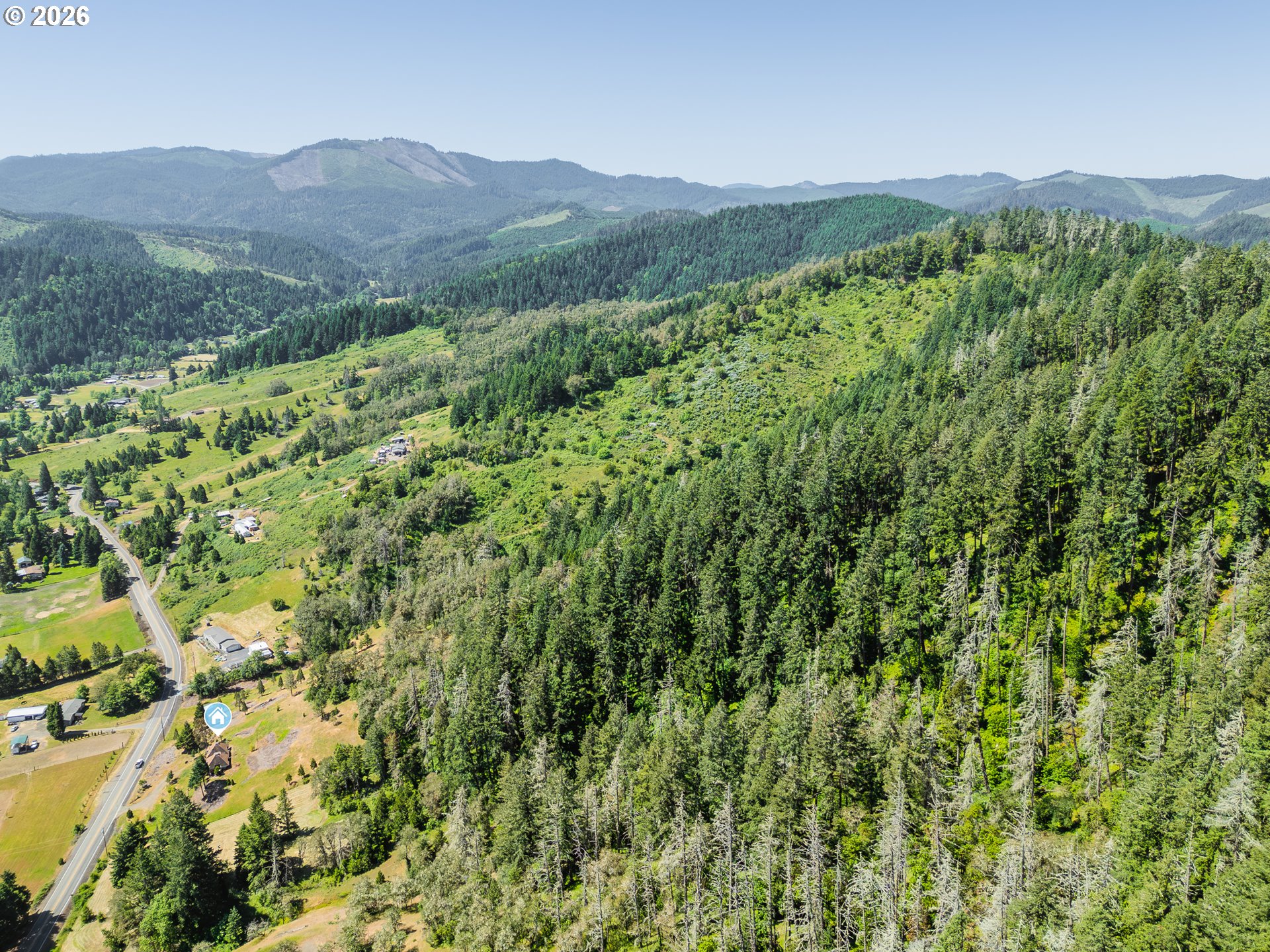 3707 Willis Creek Road Winston, OR 97496 - Photo 15 of 30 a view of a lush green hillside and a mountain