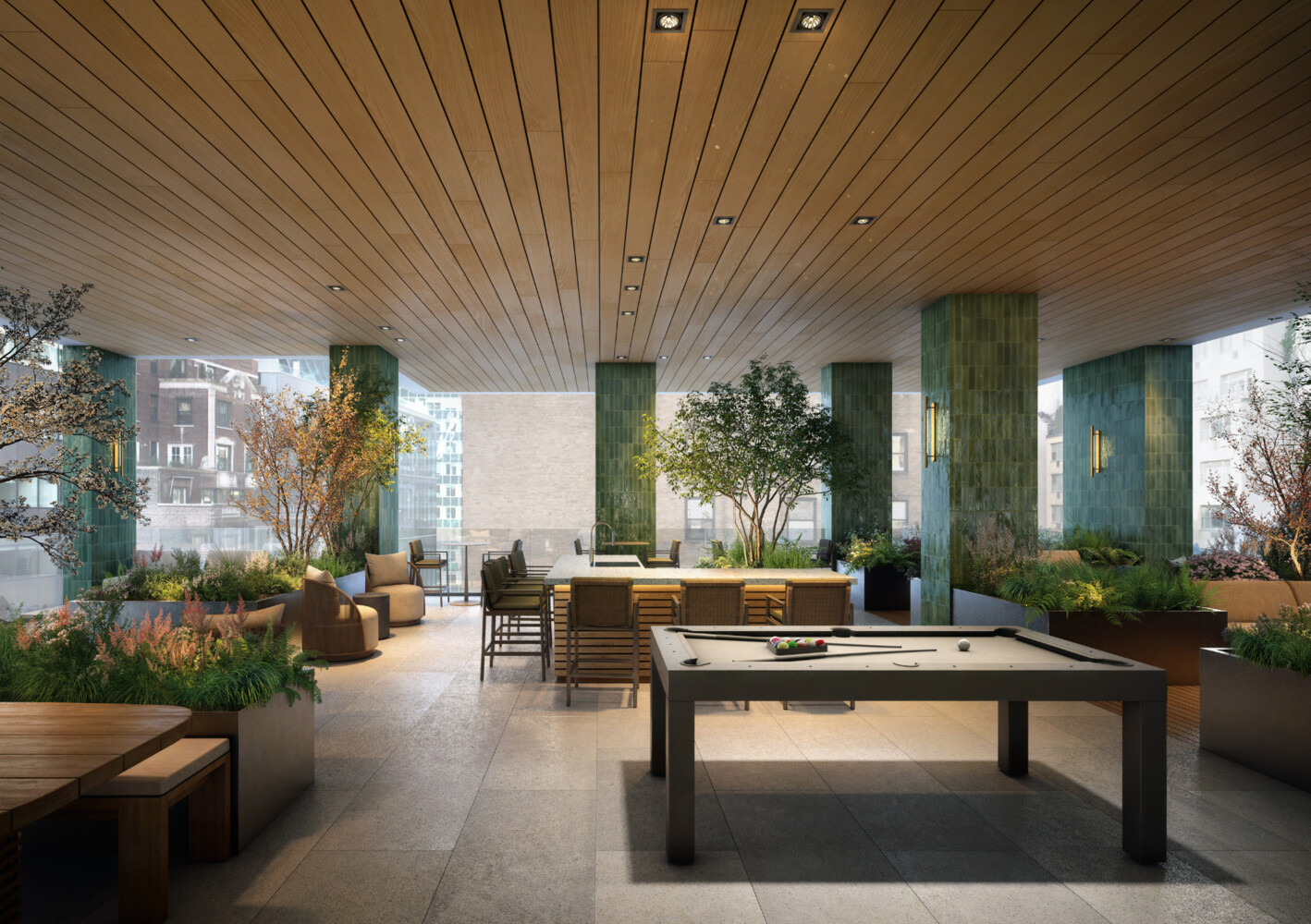 126 East 57th Street, Unit 2401 Manhattan, NY 10022 - Photo 20 of 26 a outdoor living space with furniture and a potted plant