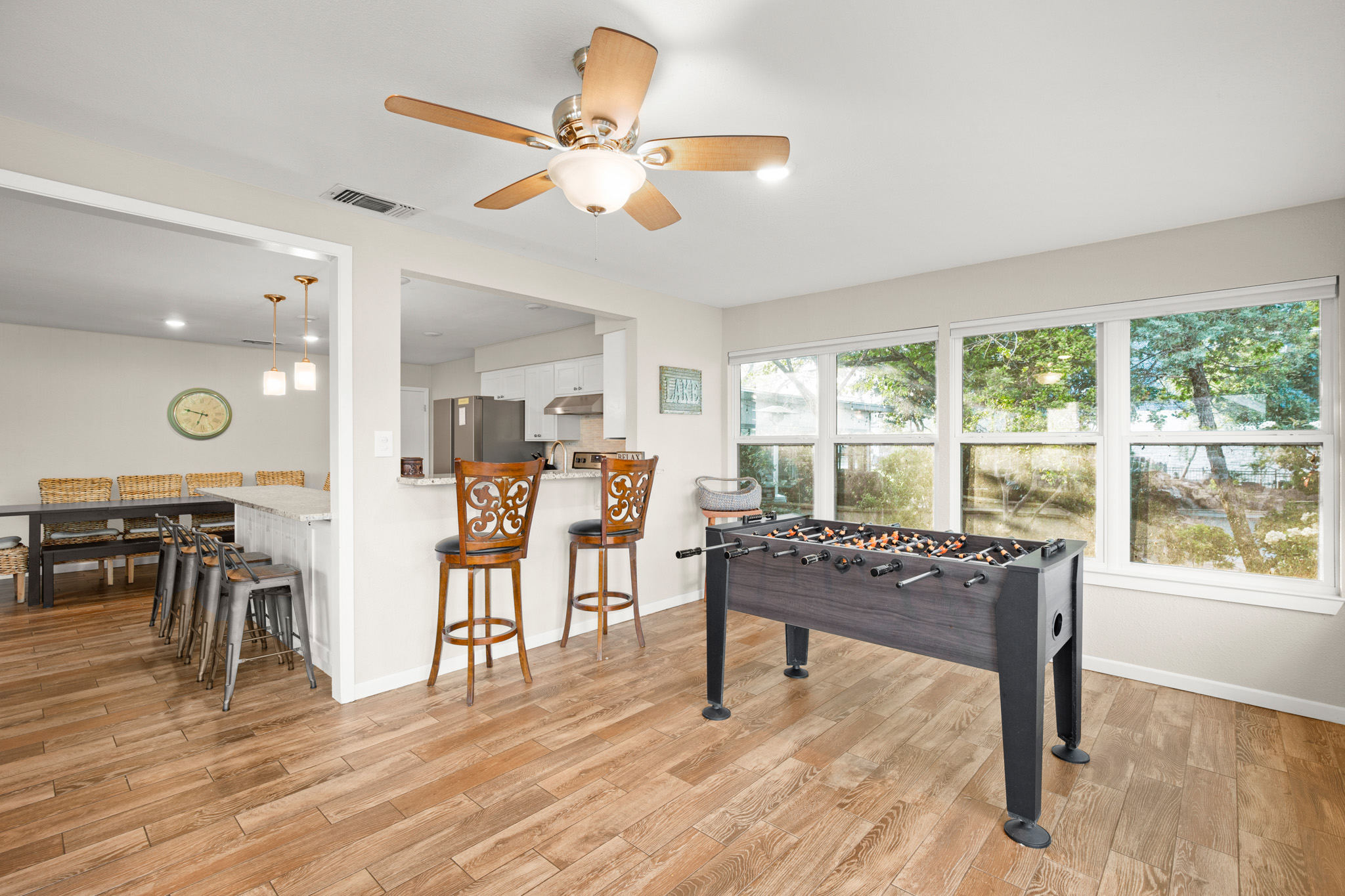 508 Riverside Drive Kingsland, TX 78639 - Photo 9 of 39 a living room with furniture a wooden floor and a window