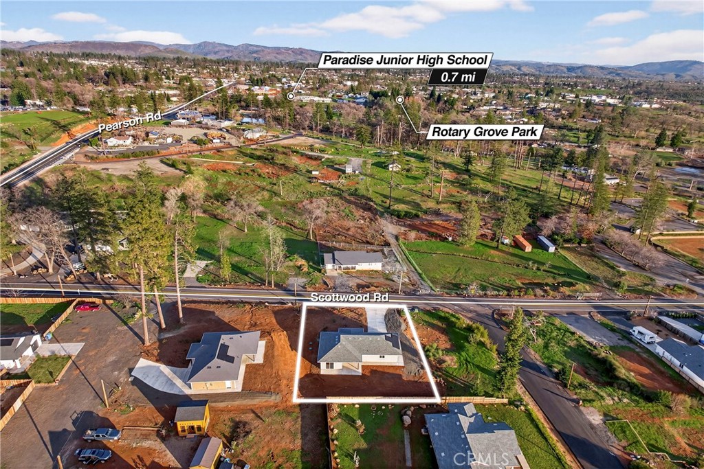 5617 Scottwood Road Paradise, CA 95969 - Photo 50 of 55 an aerial view of houses with a lake