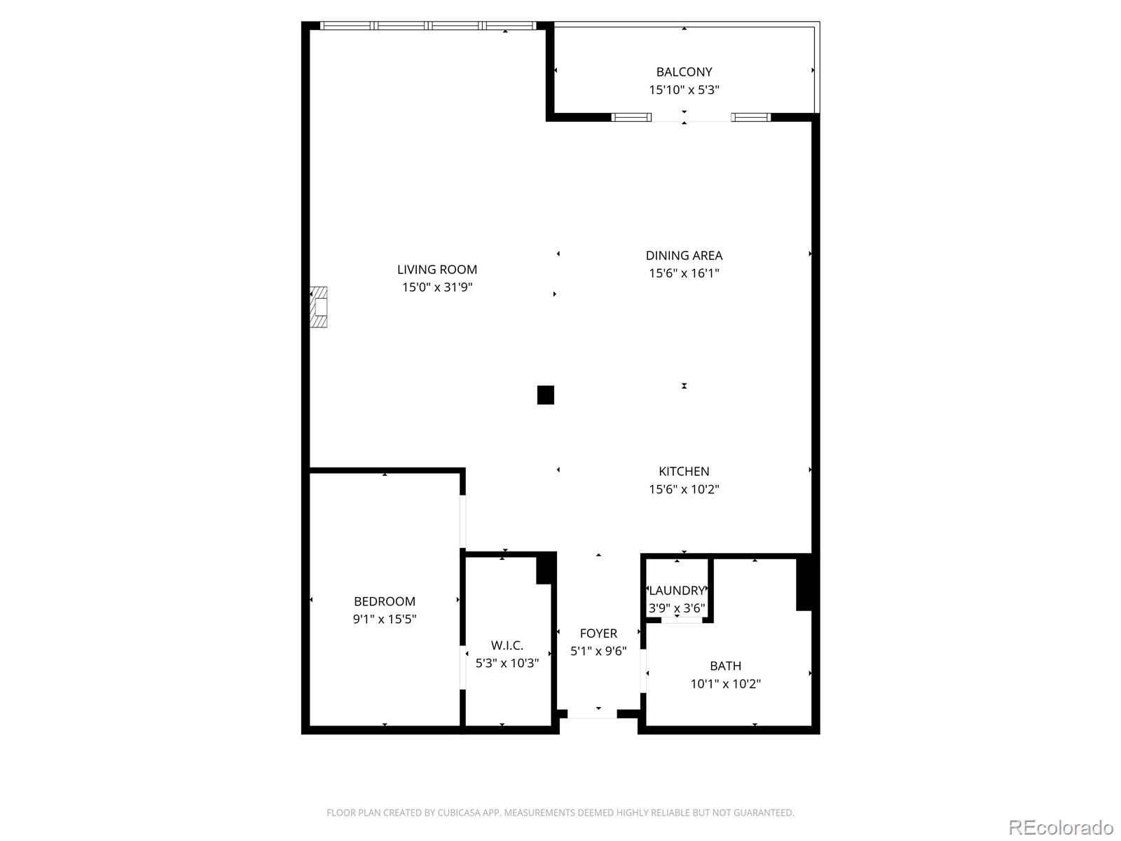 3100 Huron Street, Unit 2C Denver, CO 80202 - Photo 2 of 18 a picture of a floor plan
