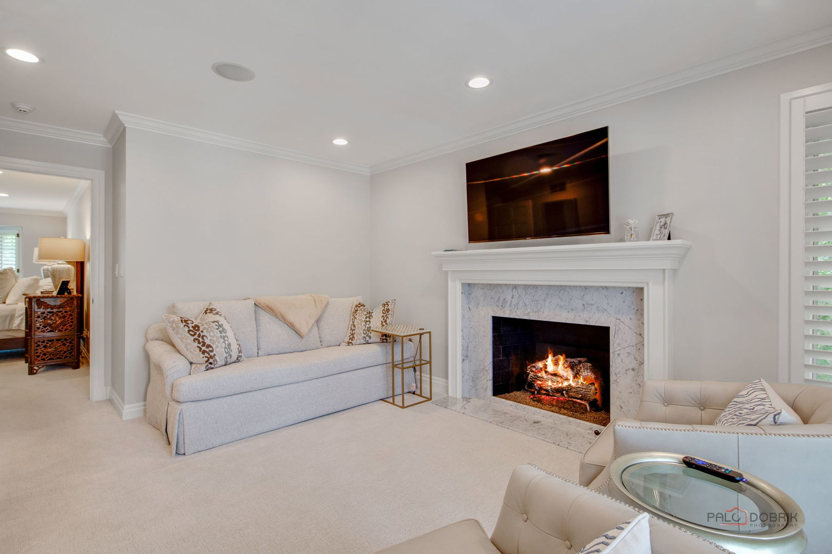 1090 Evergreen Drive Lake Forest, IL 60045 - Photo 32 of 66 a living room with furniture and a fireplace