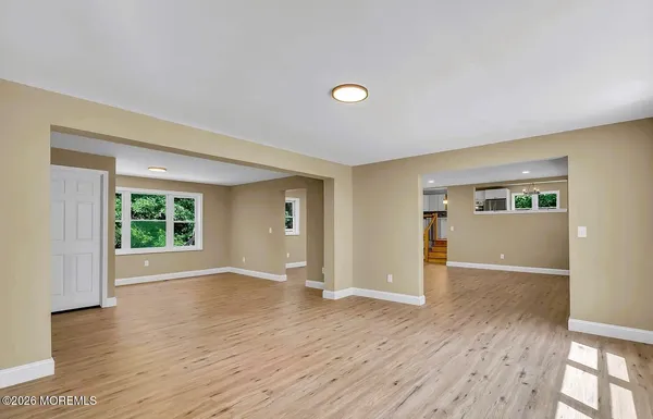 an empty room with a window