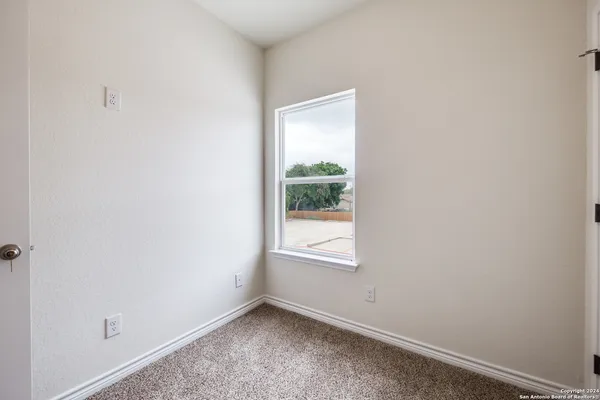 an empty room with a window