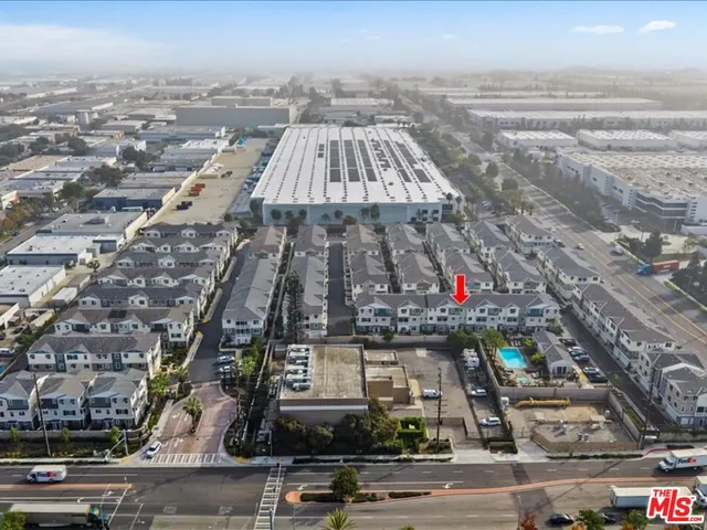 an aerial view of multiple house