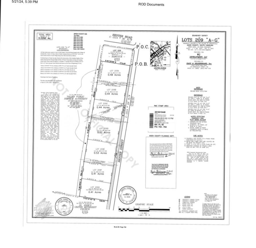 209 A Hester Street Graniteville, SC 29829 - Photo 2 of 2 Hester St Survey