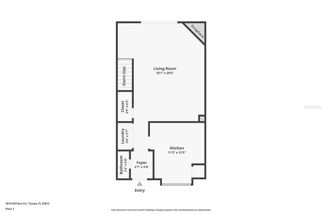 $2,100 | 1816 Mill Run Circle, Tampa, FL 33613