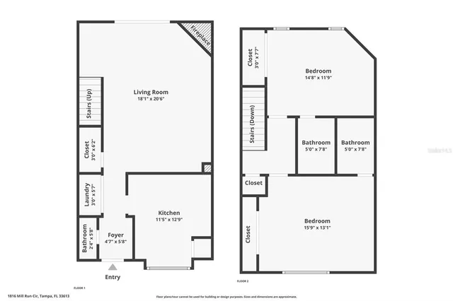 $2,100 | 1816 Mill Run Circle, Tampa, FL 33613