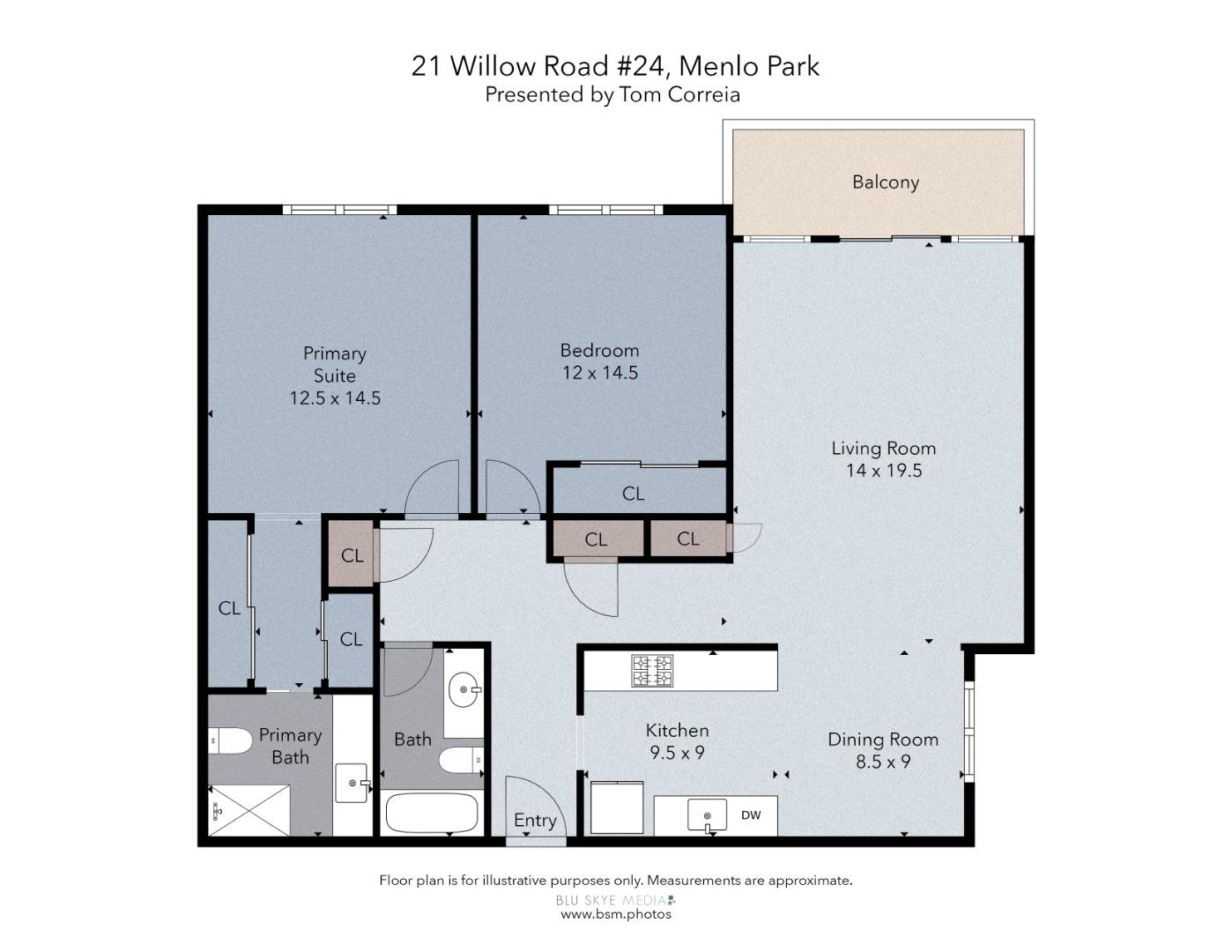 21 Willow Road, Unit 24 Menlo Park, CA 94025 - Photo 22 of 22 a picture of a floor plan