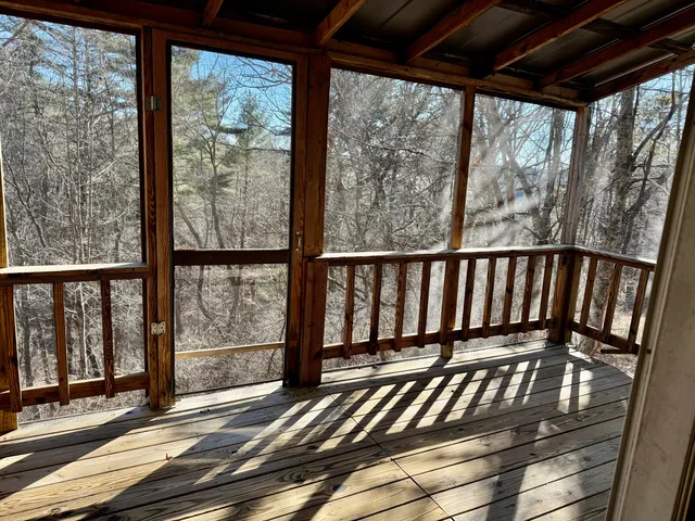 a view of a black and white floor