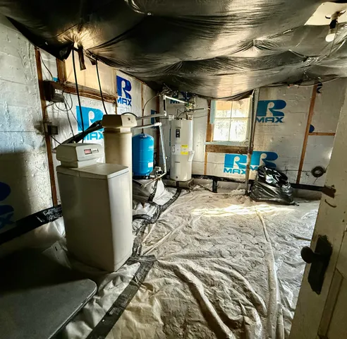 a room with storage and utility