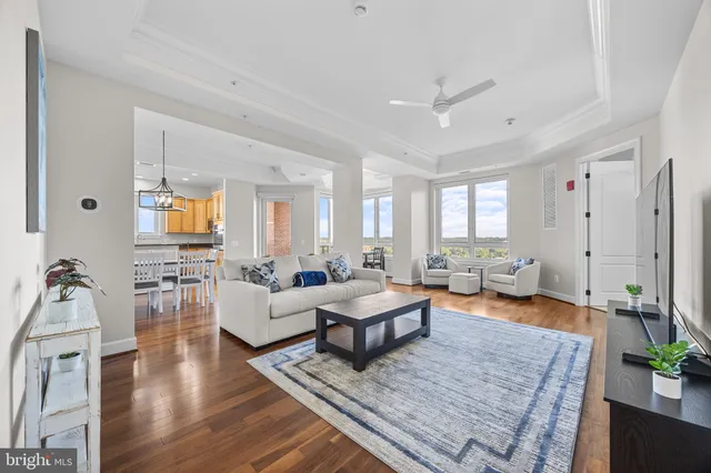 a living room with furniture and a couch