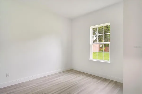 an empty room with a window