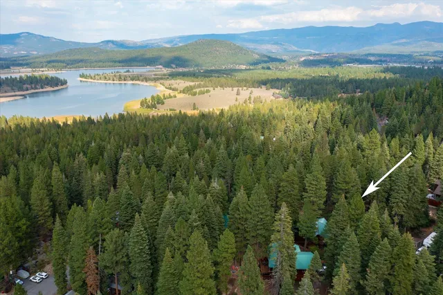 a view of lake with mountain