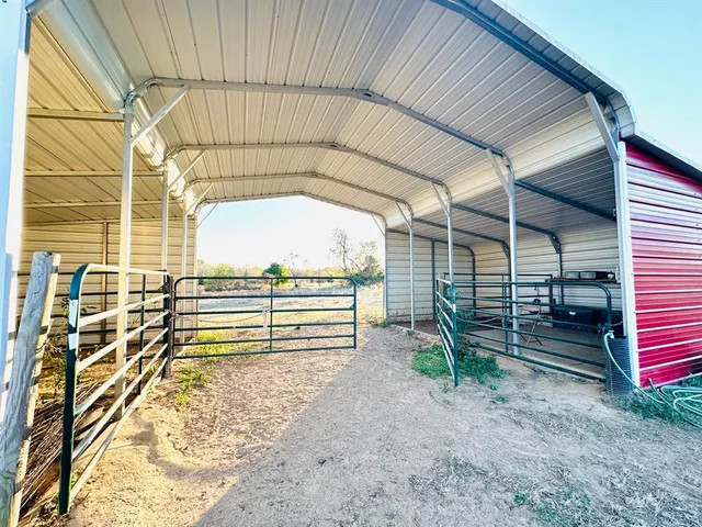 a view of a porch with a bench
