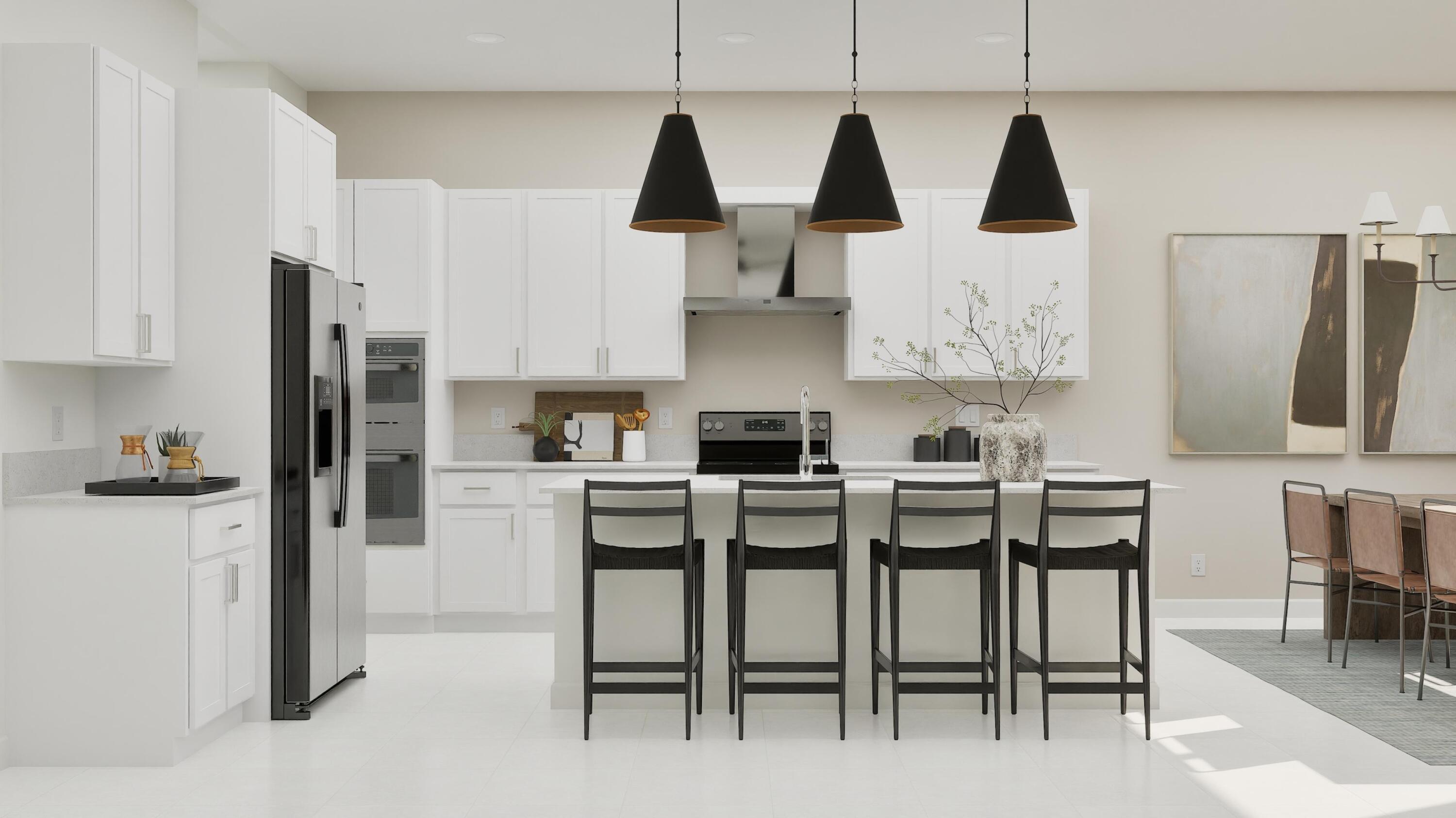 1014 Raleigh Way Wellington, FL 33449 - Photo 12 of 25 a kitchen with stainless steel appliances kitchen island granite countertop a refrigerator and white cabinets