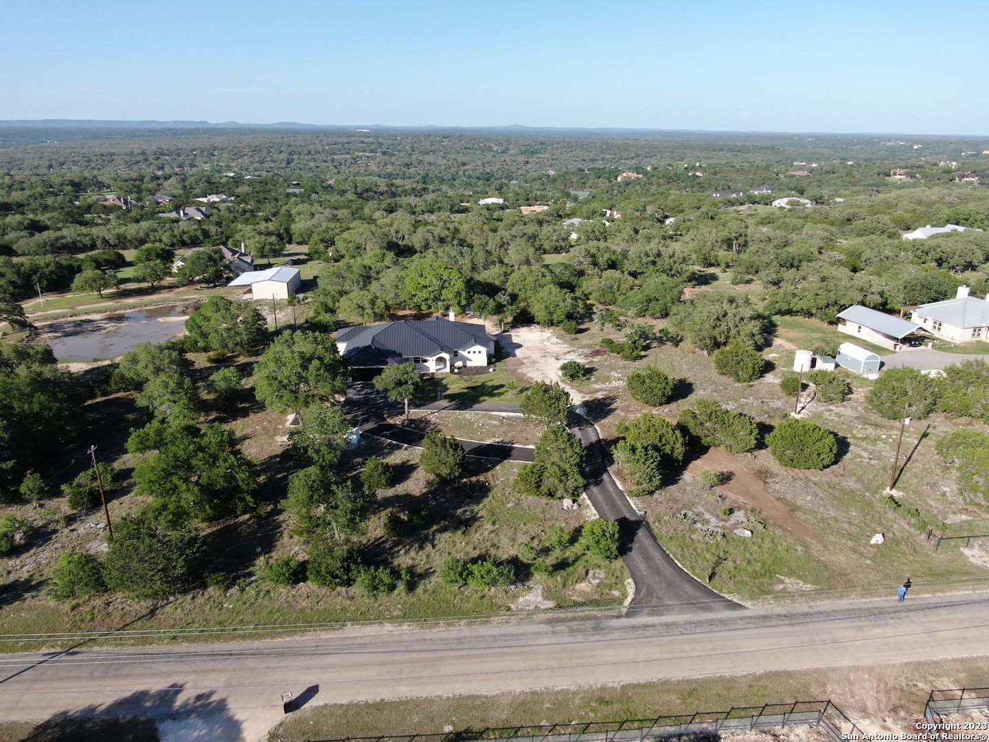 208 River Ridge Boerne, TX 78006 - Photo 36 of 38 an aerial view of residential houses with outdoor space