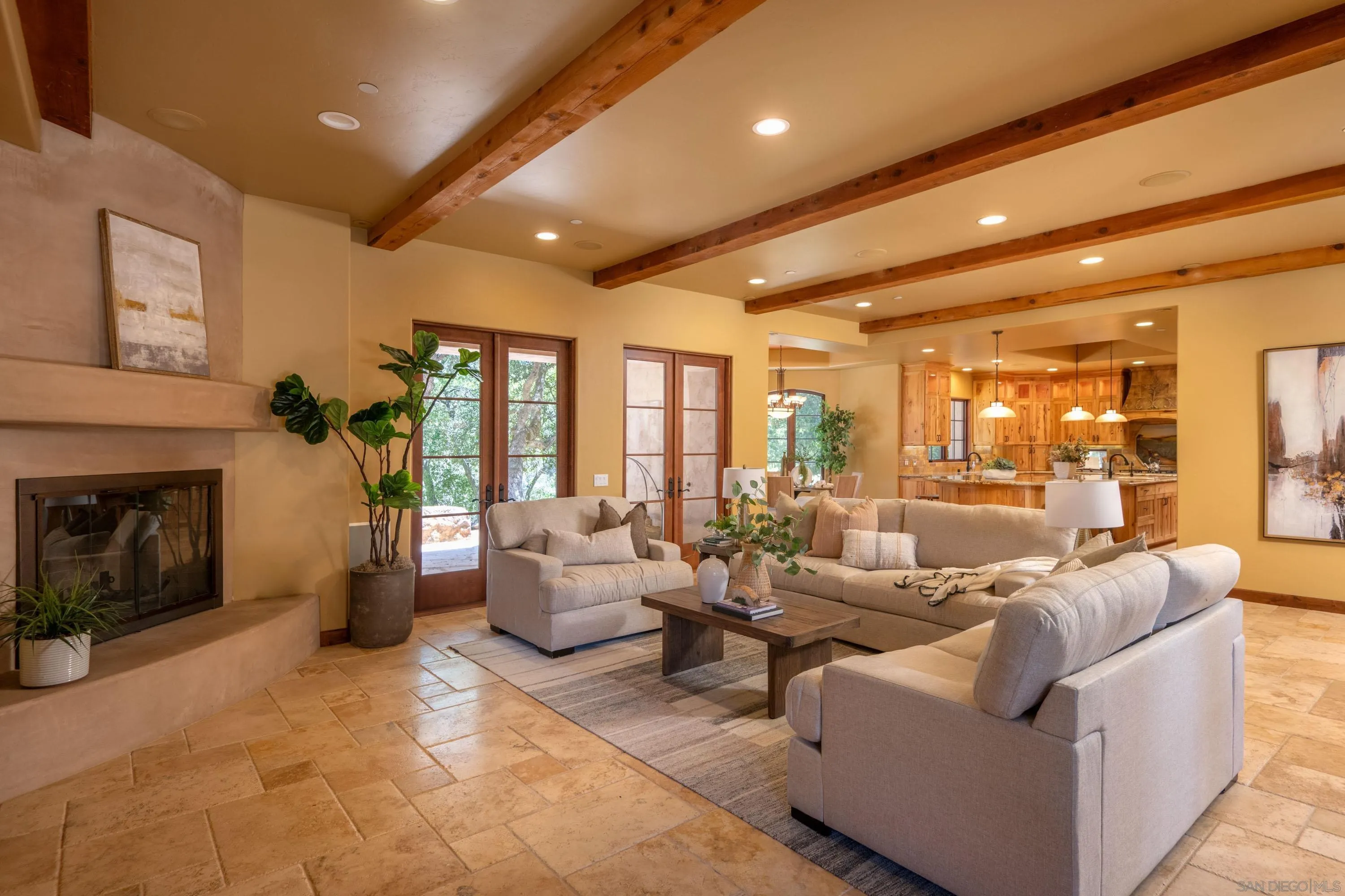 23835 Viejas Grade Road Descanso, CA 91916 - Photo 15 of 62 a living room with furniture and a fireplace
