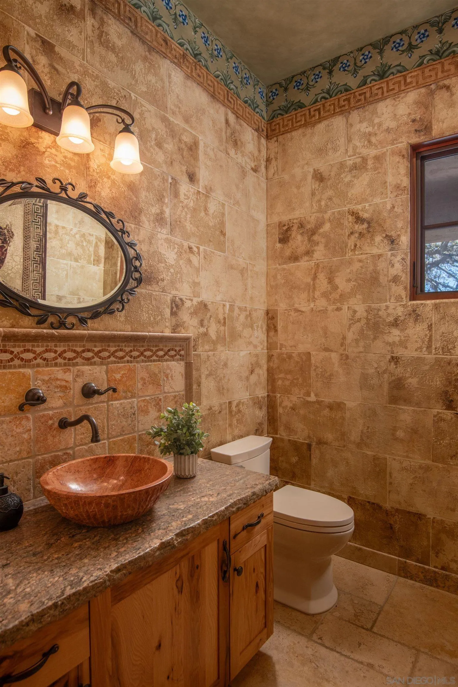 23835 Viejas Grade Road Descanso, CA 91916 - Photo 28 of 62 a bathroom with a sink a toilet and a mirror