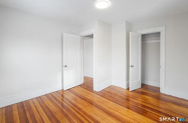 a view of a couch in front of building