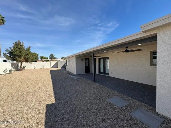 a backyard of a house