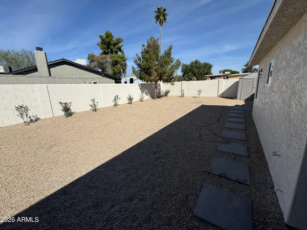 a house view with a outdoor space