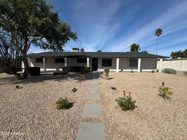 a view of a back yard from a patio