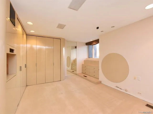 a bathroom with a sink and a shower curtain