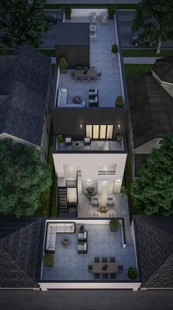 a kitchen with stainless steel appliances a refrigerator and a stove top oven