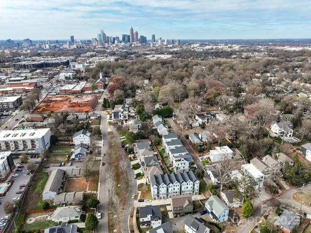 an aerial view of multiple house