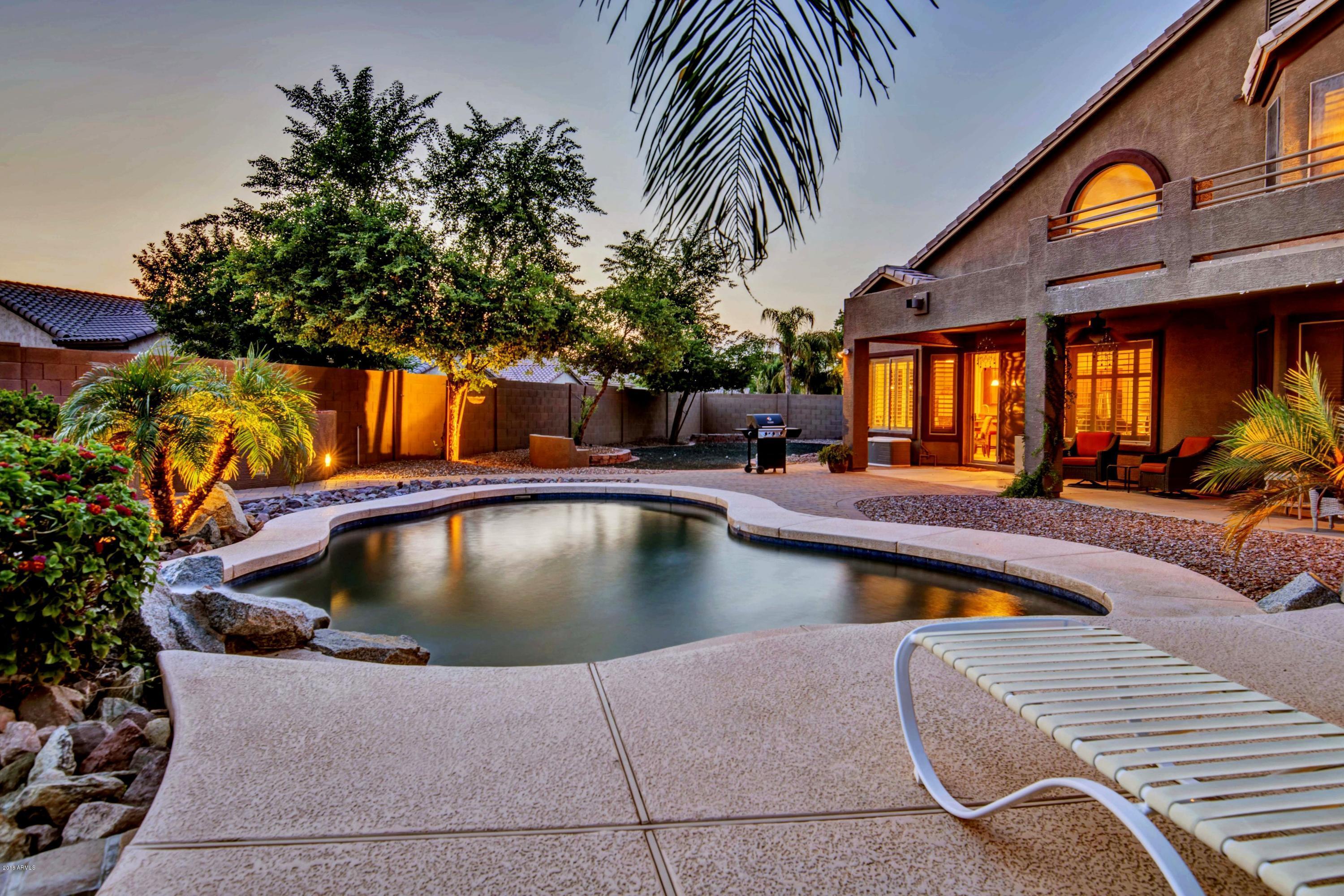 3794 South Martingale Road Gilbert, AZ 85297 - Photo 45 of 53 Night shot of backyard