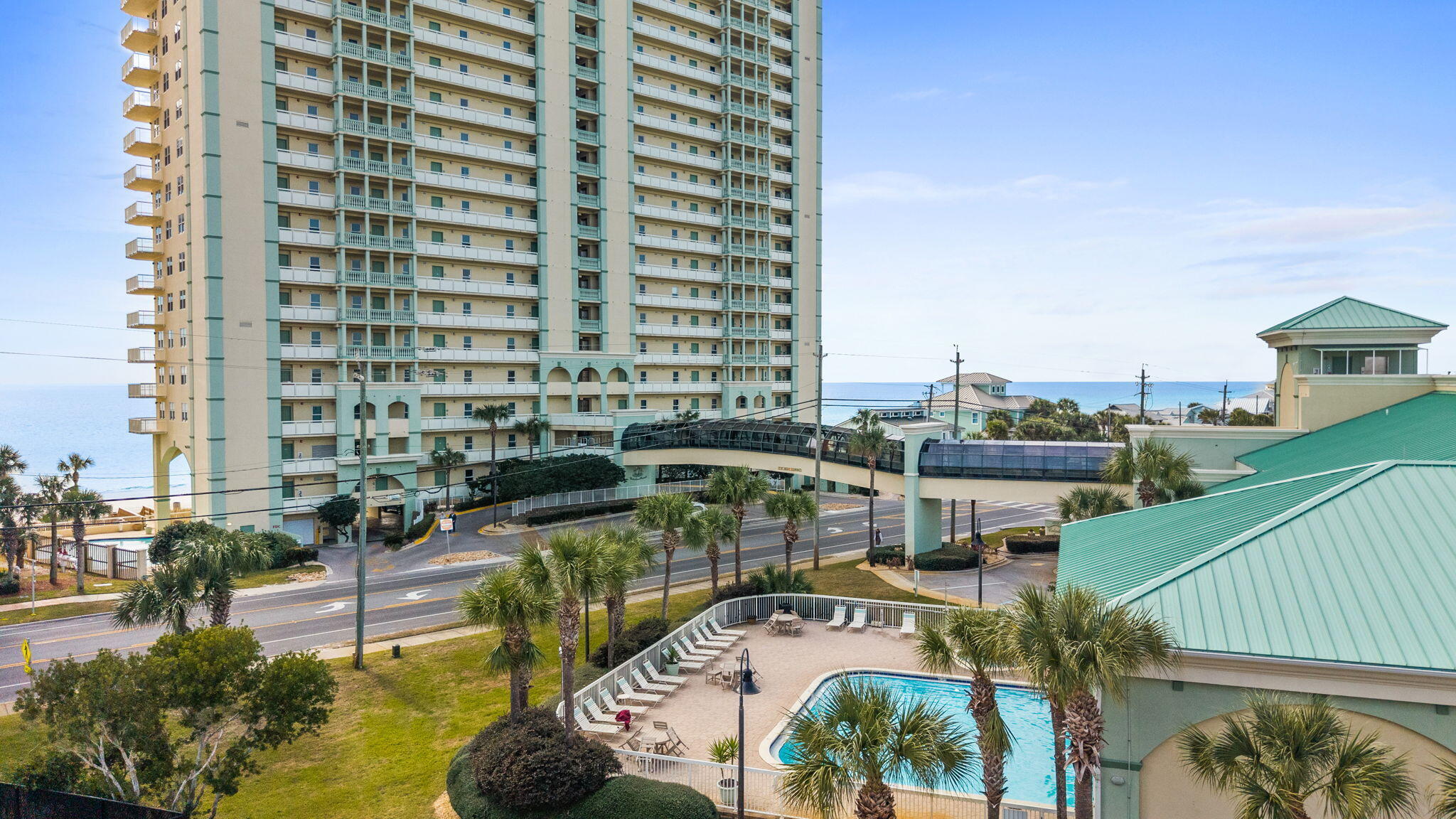 17757 Front Beach Road, Unit 104 Panama City Beach, FL 32413 - Photo 31 of 40 a view of balcony with outdoor seating and city view