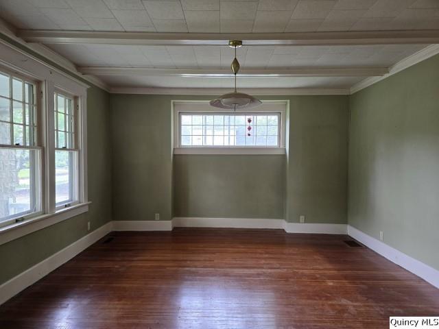 242 Main Street Carthage, IL 62321 - Photo 5 of 28 a view of an empty room with wooden floor and a window