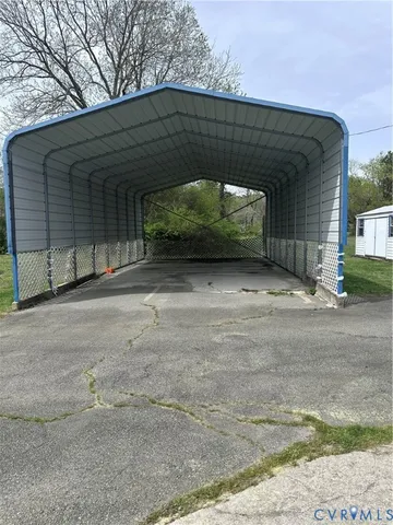 a view of a car garage