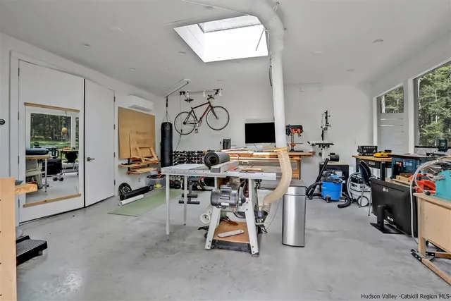 a house view with a outdoor seating space