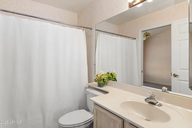 a bathroom with a sink toilet and a mirror