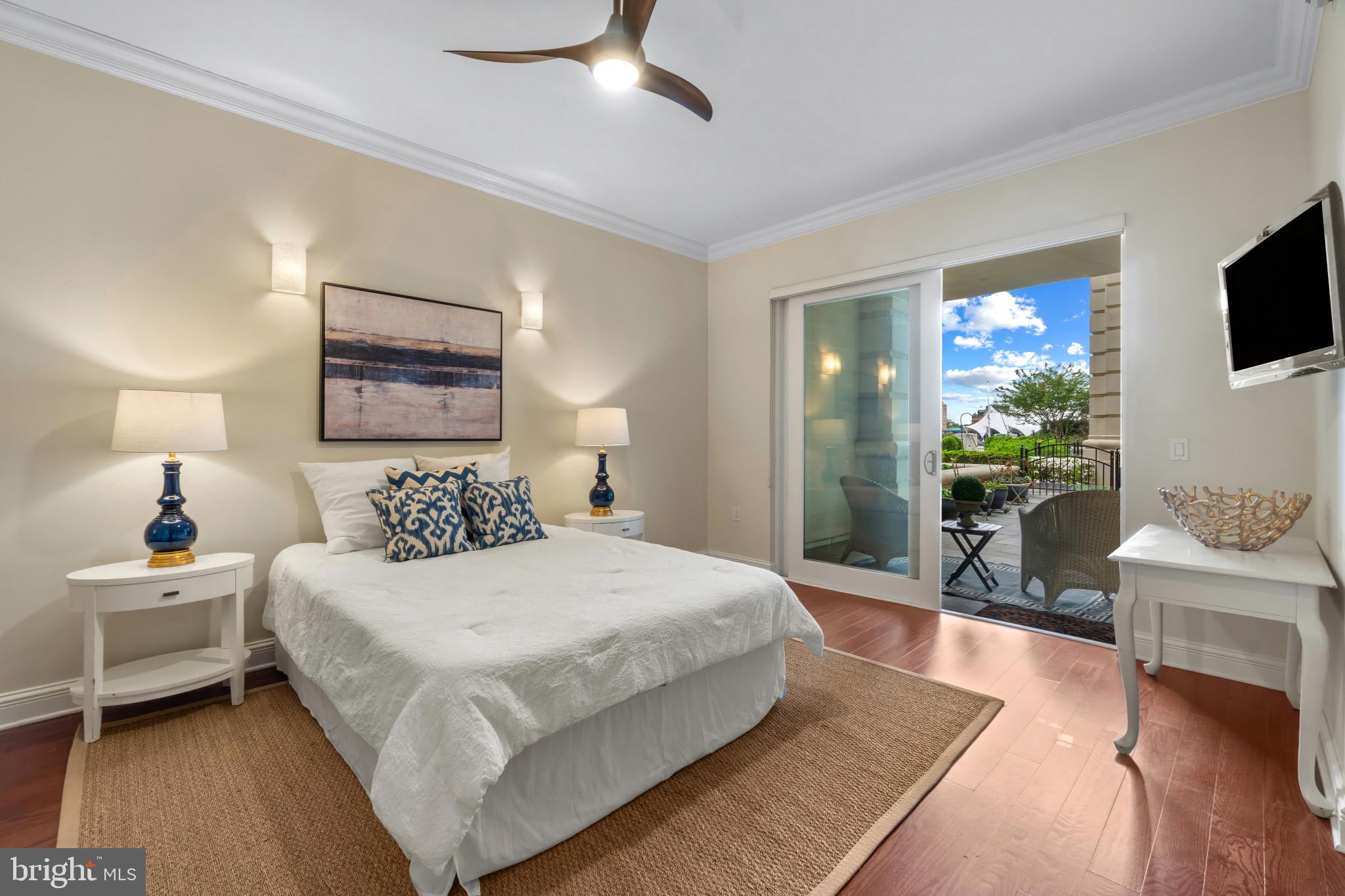 801 Key Highway, Unit 130 Baltimore, MD 21230 - Photo 22 of 52 Primary Bedroom to Outdoor Patio