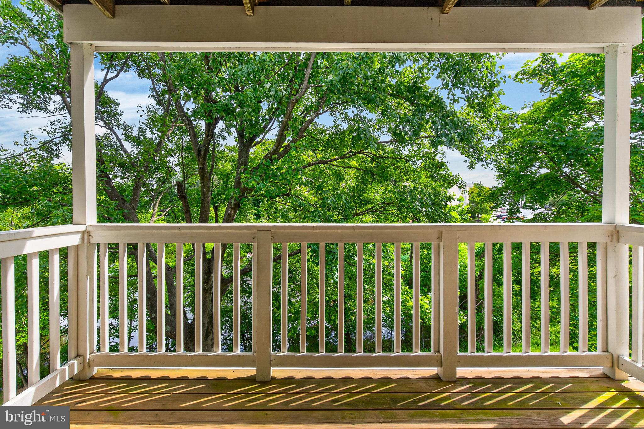 6415 Greenfield Road, Unit 1303 Elkridge, MD 21075 - Photo 21 of 25 Balcony - Backs to Trees and Pond