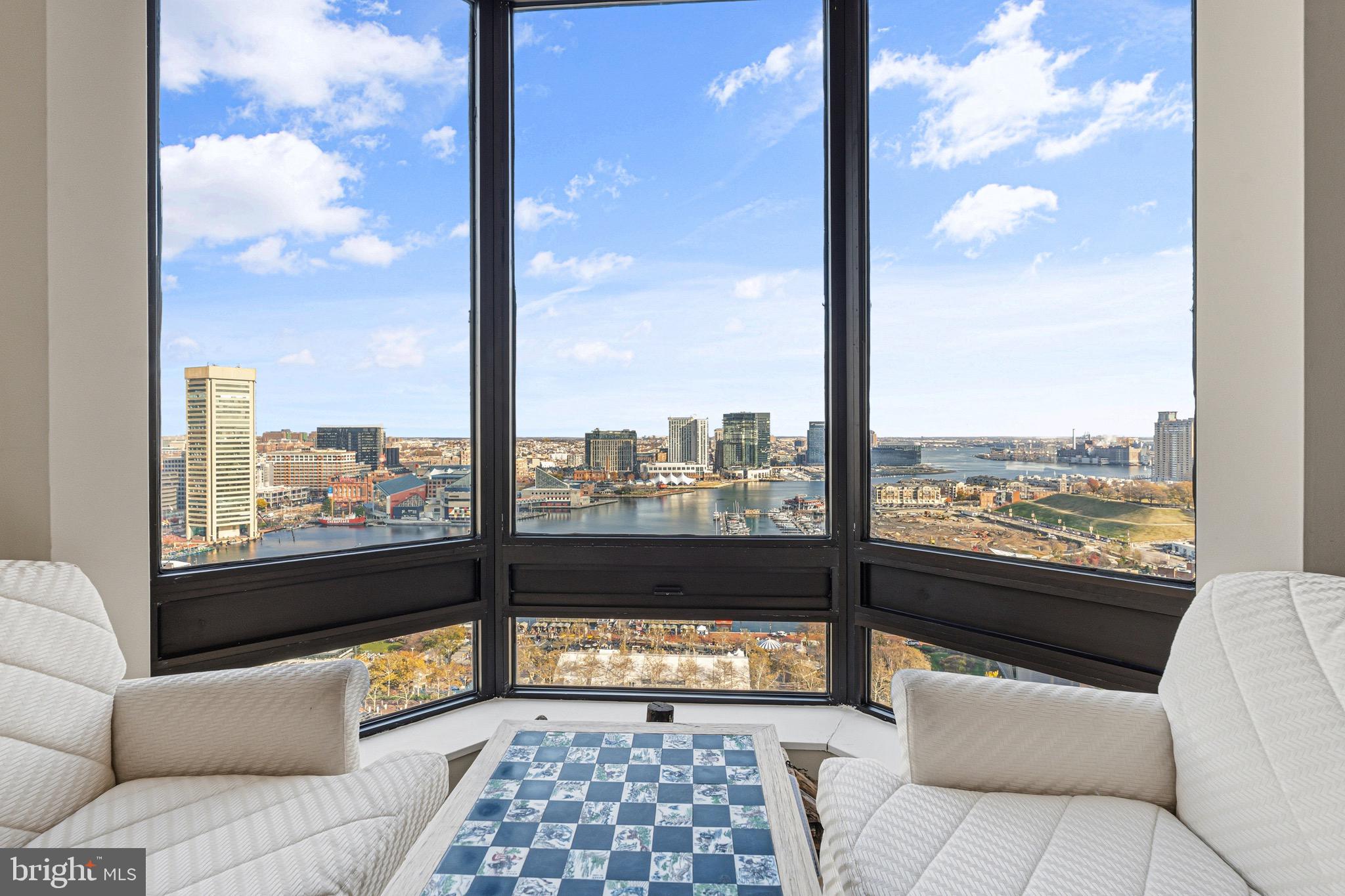 10 East Lee Street, Unit 2008 Baltimore, MD 21202 - Photo 5 of 23 a view of a balcony with furniture