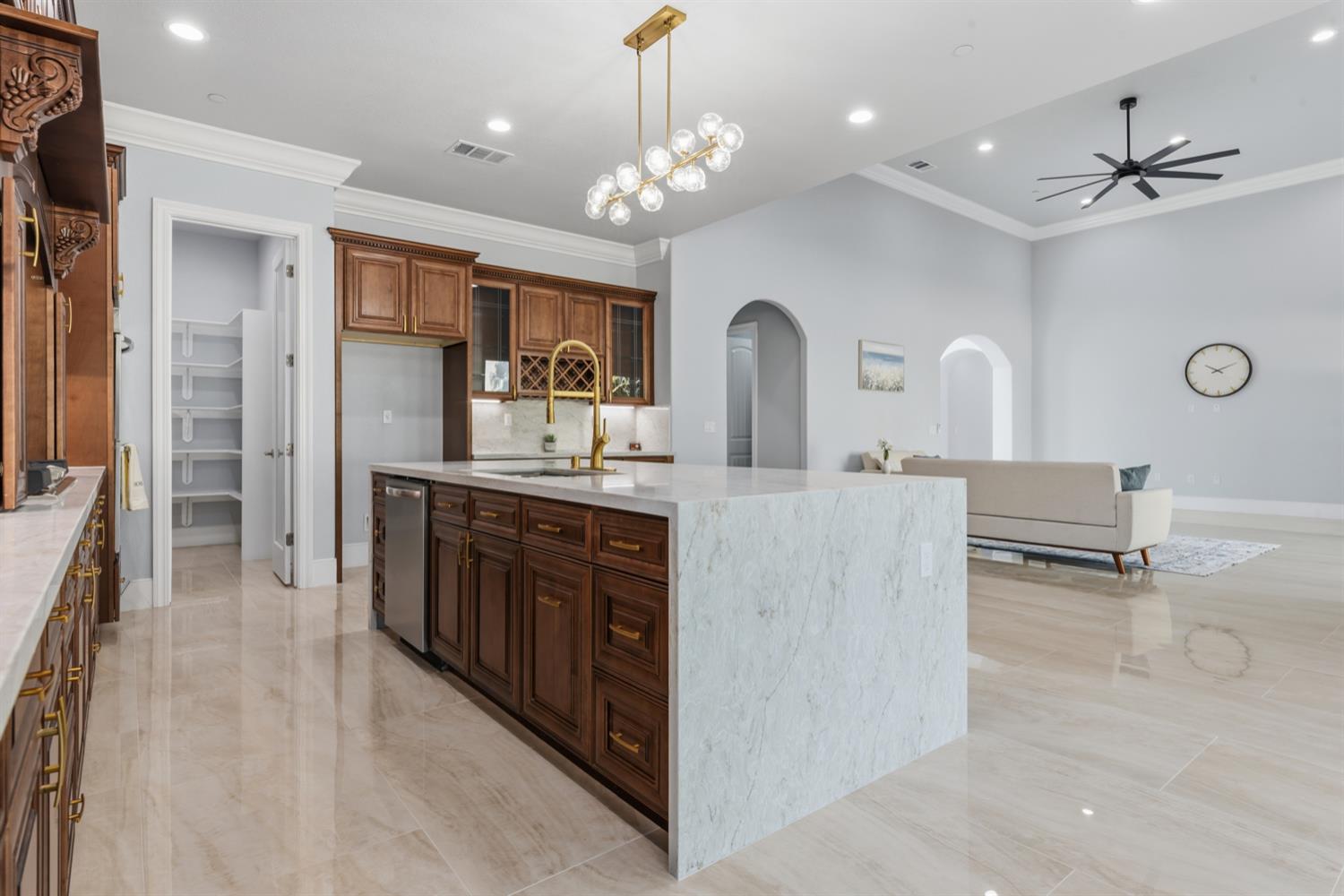 2009 Robin Hood Lane Merced, CA 95340 - Photo 13 of 50 a spacious bathroom with a double vanity sink a mirror a vanity and a shower