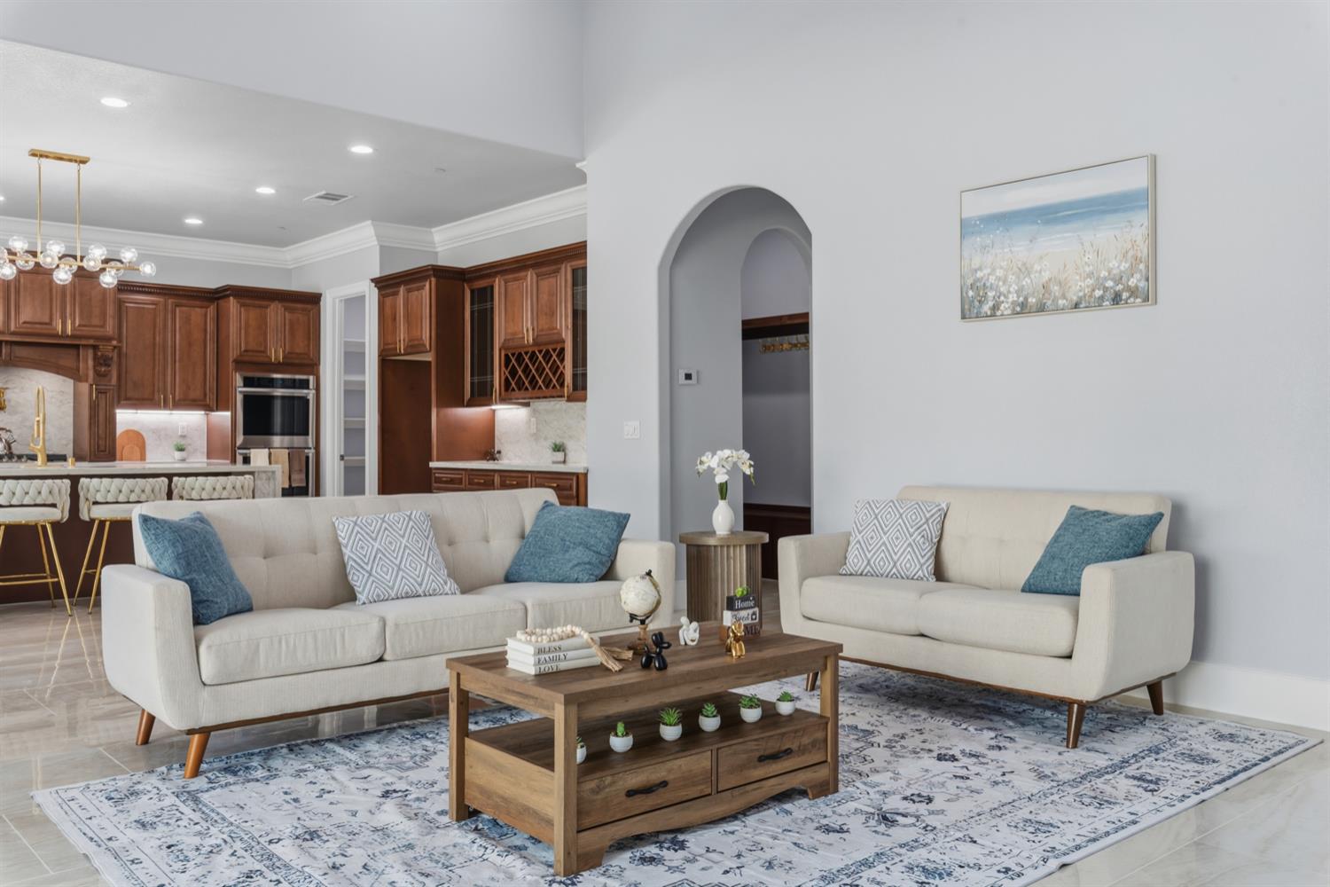 2009 Robin Hood Lane Merced, CA 95340 - Photo 8 of 50 a living room with furniture and view of kitchen